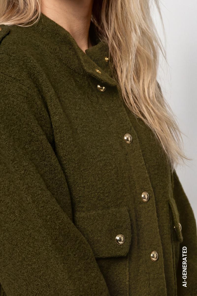 Damen Strickjacke Mit Schmuckknöpfen