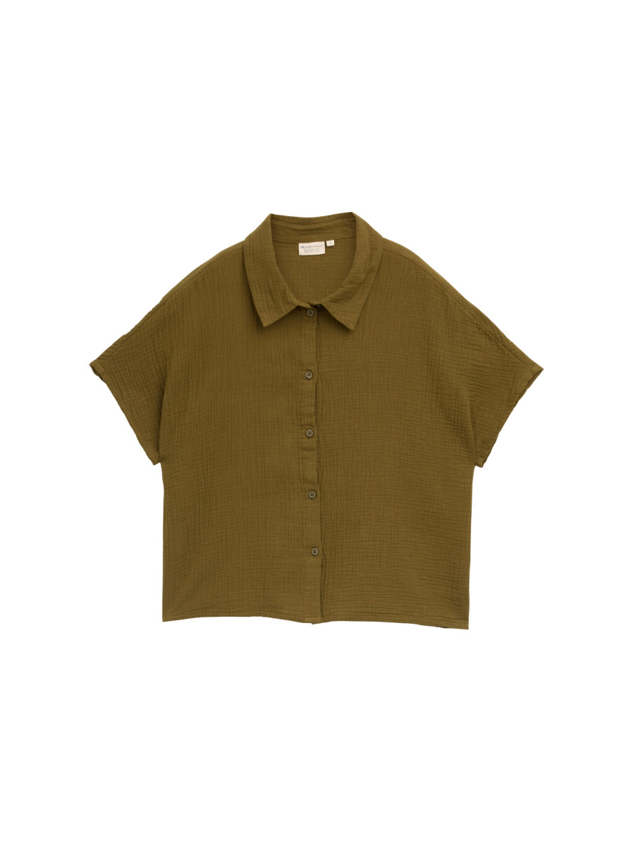 Bluse Boxy Fit Musselin
