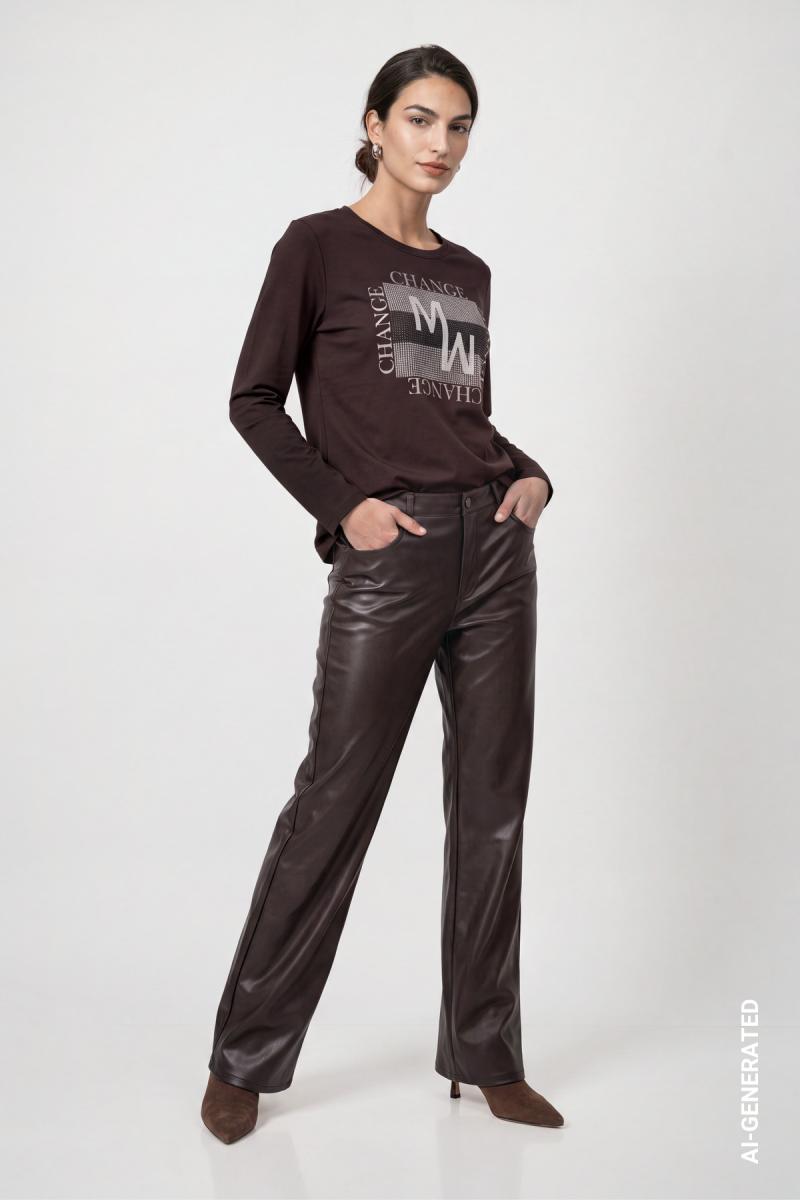 Damen Langarmshirt Mit Schmuckdetails