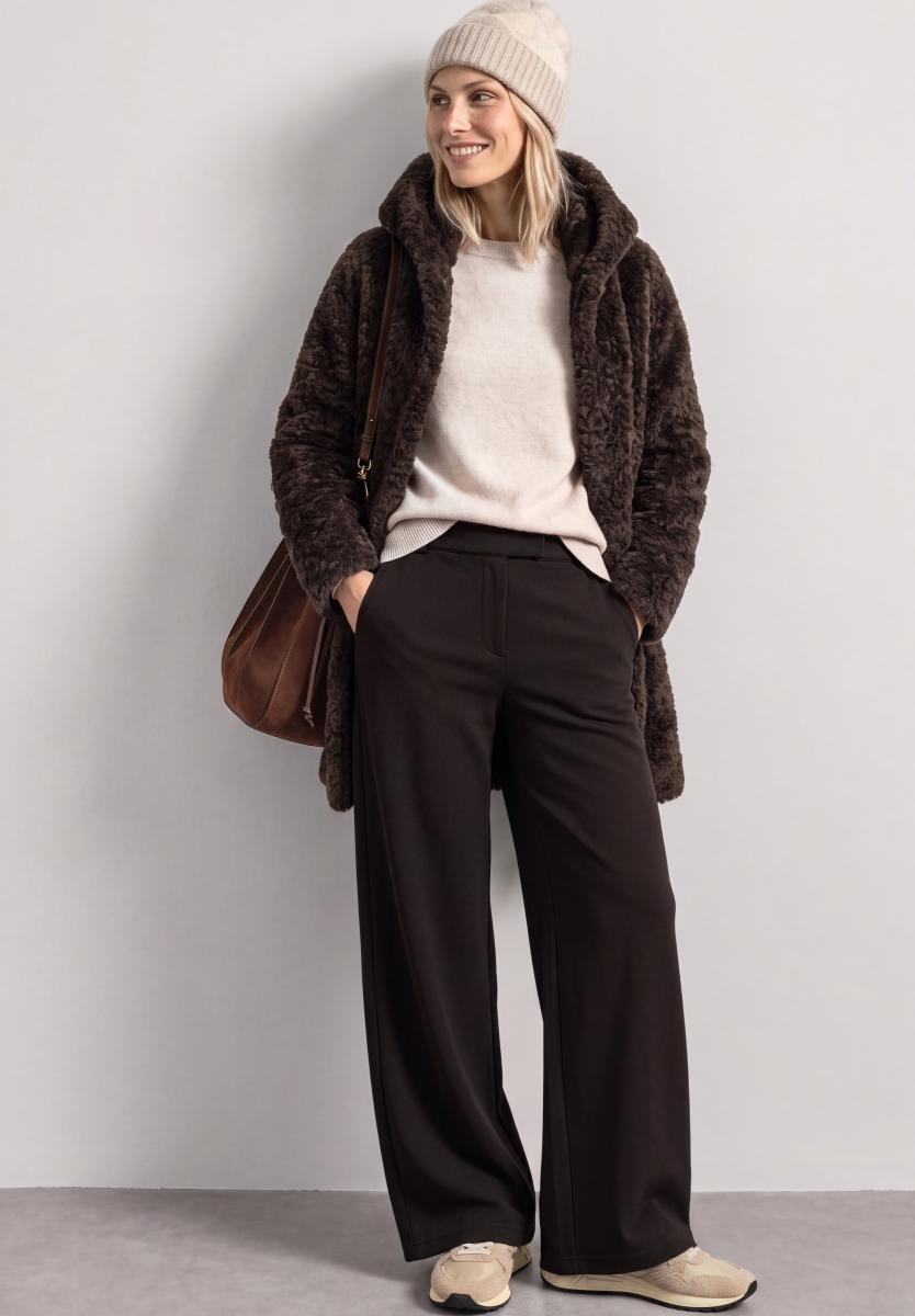 Damen Teddymantel