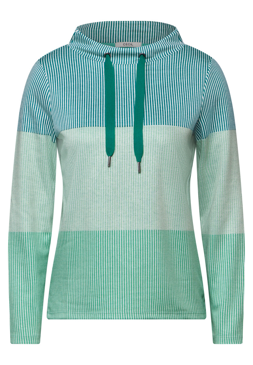 Damen Colorblock Langarmshirt