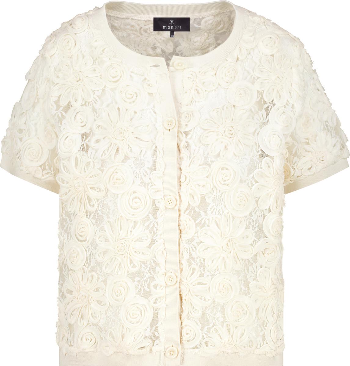 Damen Strickjacke mit Blumenmuster