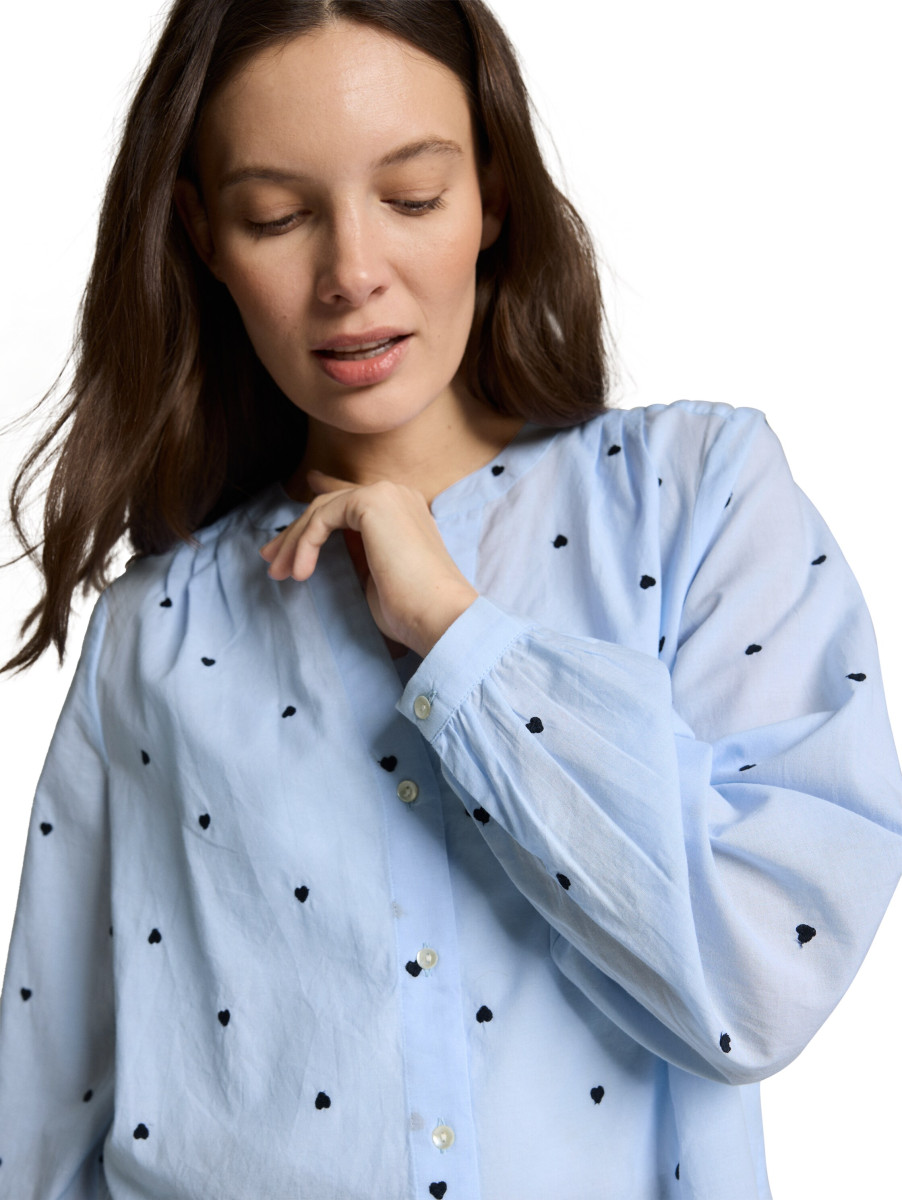 Chambray-Bluse