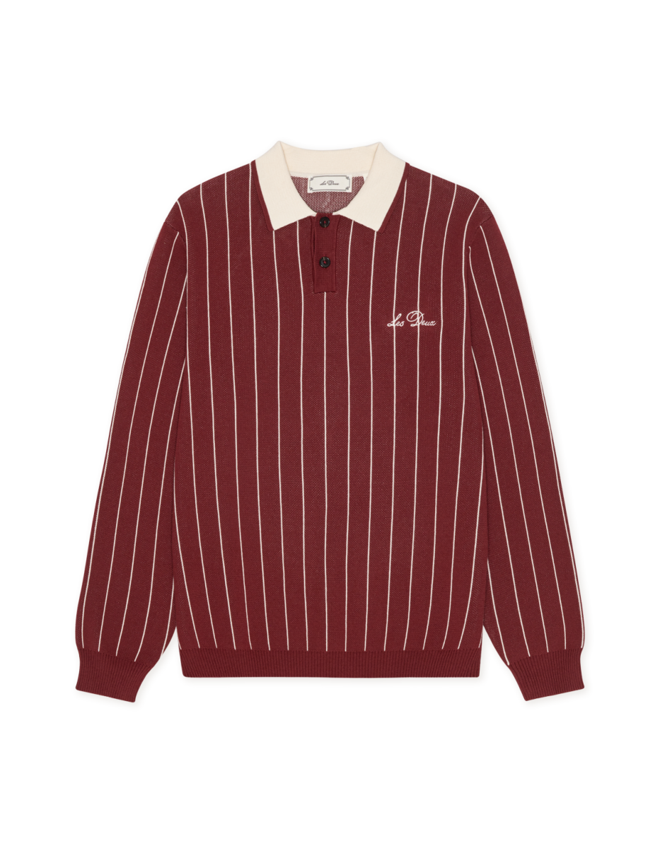Herren Langarm-Strickpolo