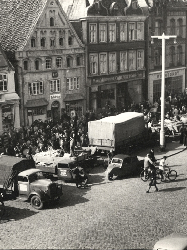 Historisches Bild der Großstraße in Husum
