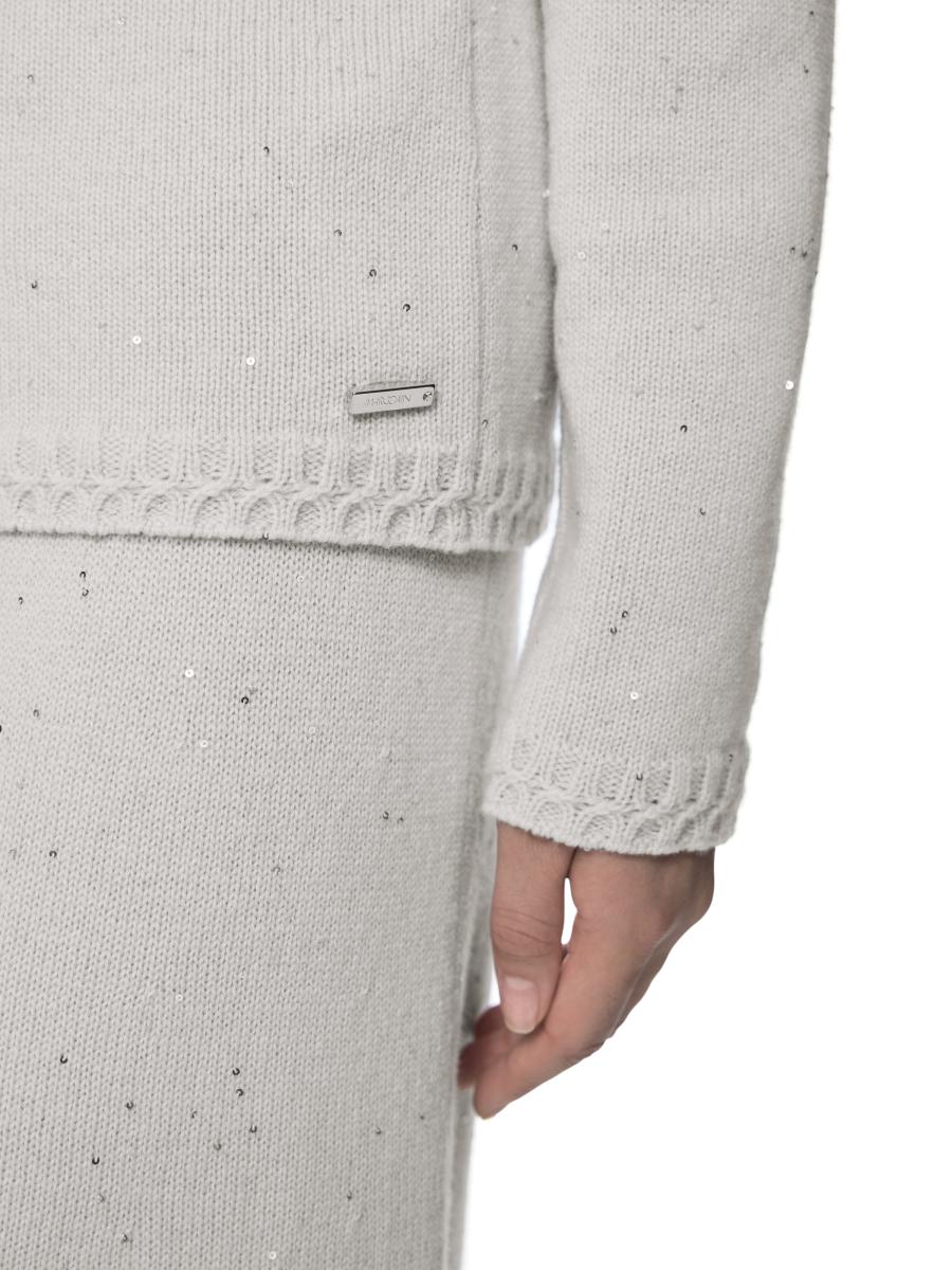 Damen Pailletten-Pullover