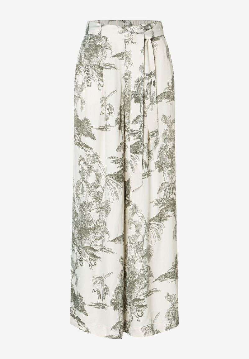 Damen Palazzo Hose mit Allover-Print