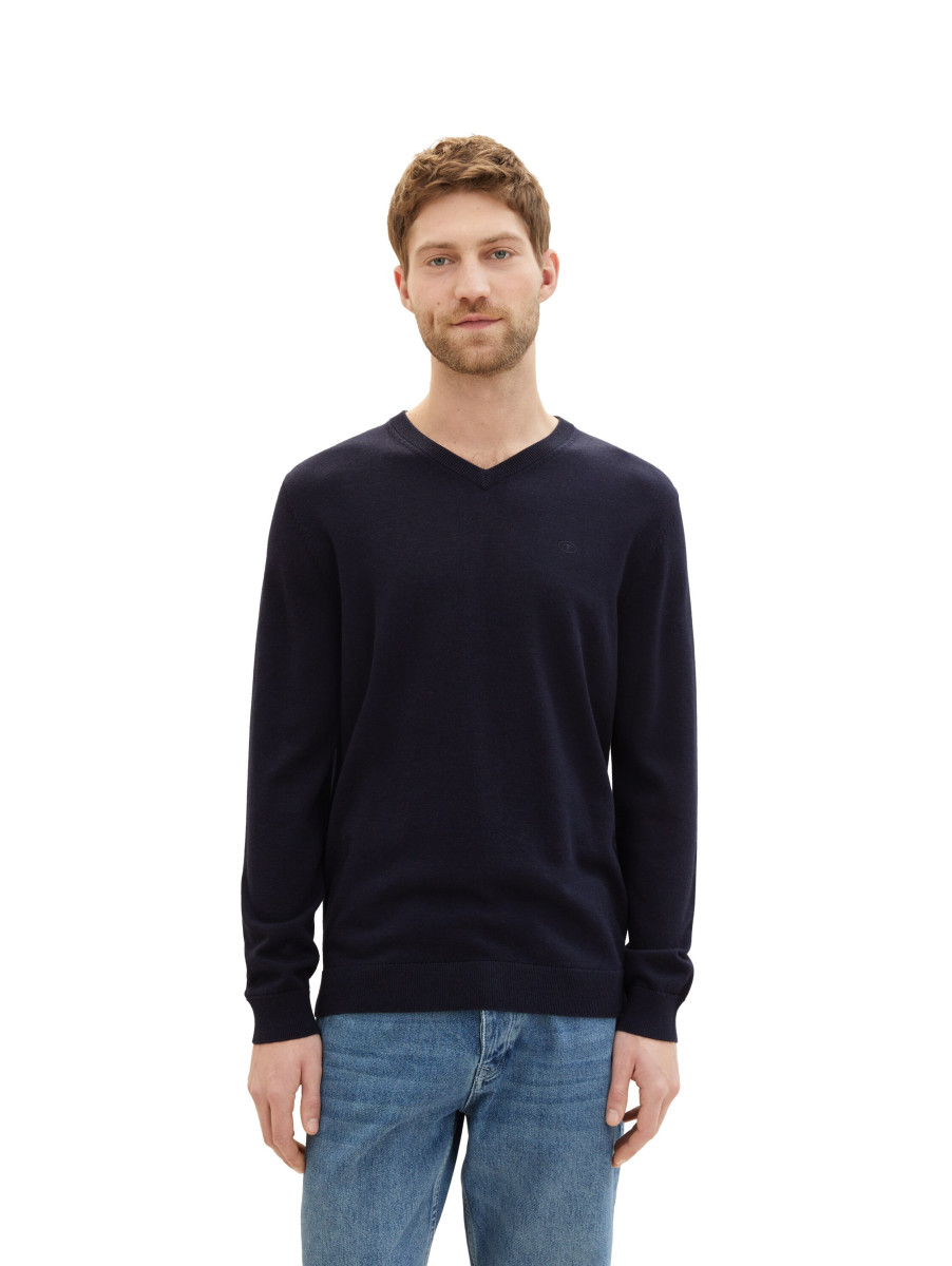 Herren Strickpullover mit V-Ausschnitt