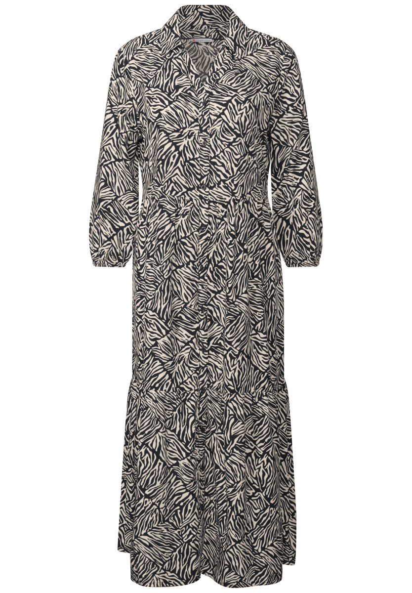 Volant-Kleid Gemustert