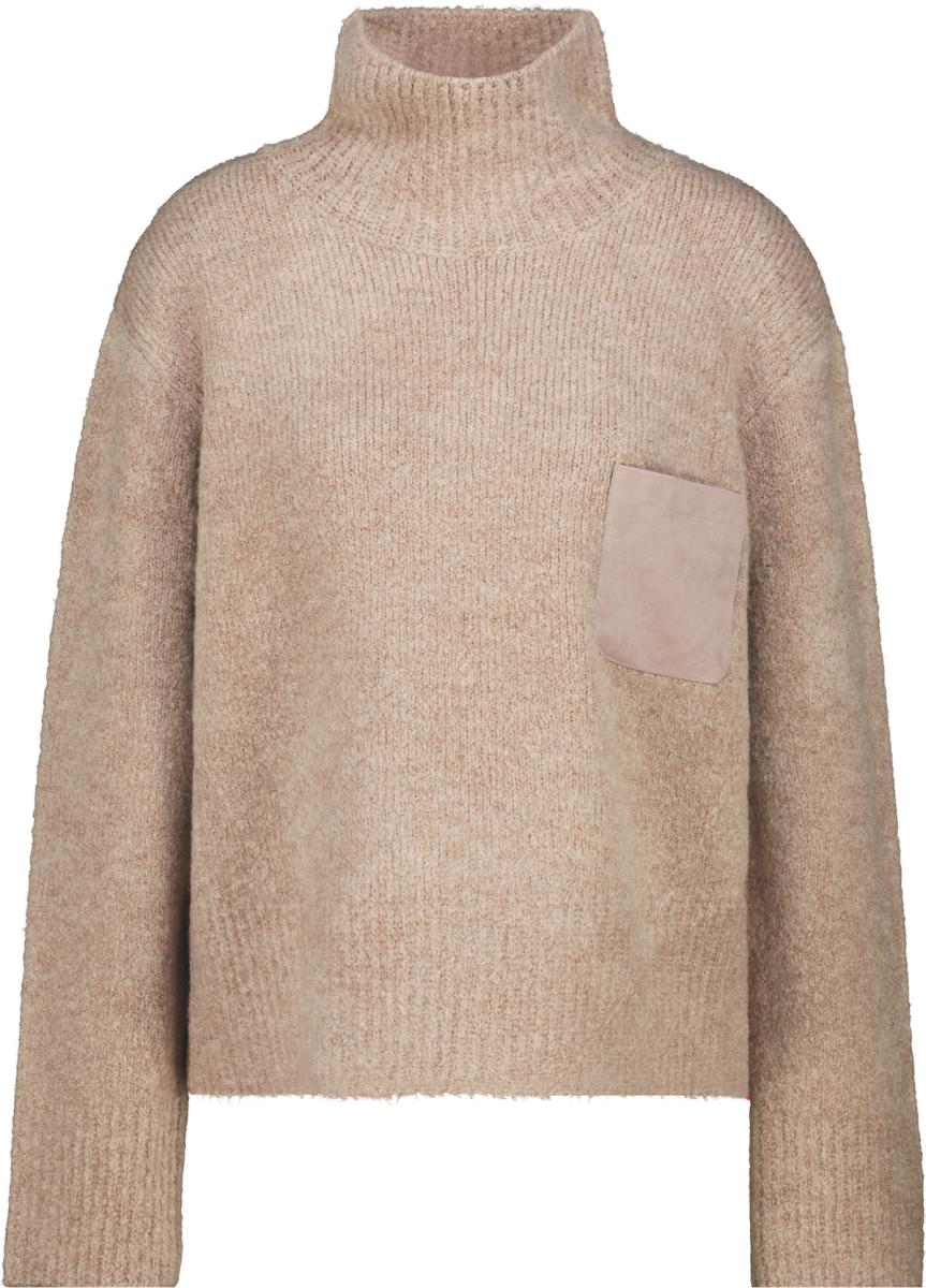 Damen Pullover Mit Brusttasche