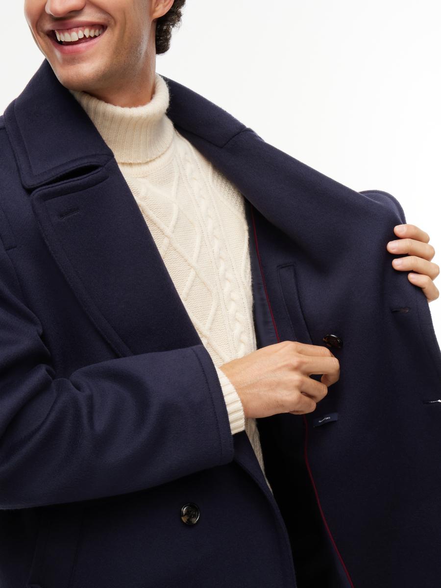 Herren Peacoat NY Wool