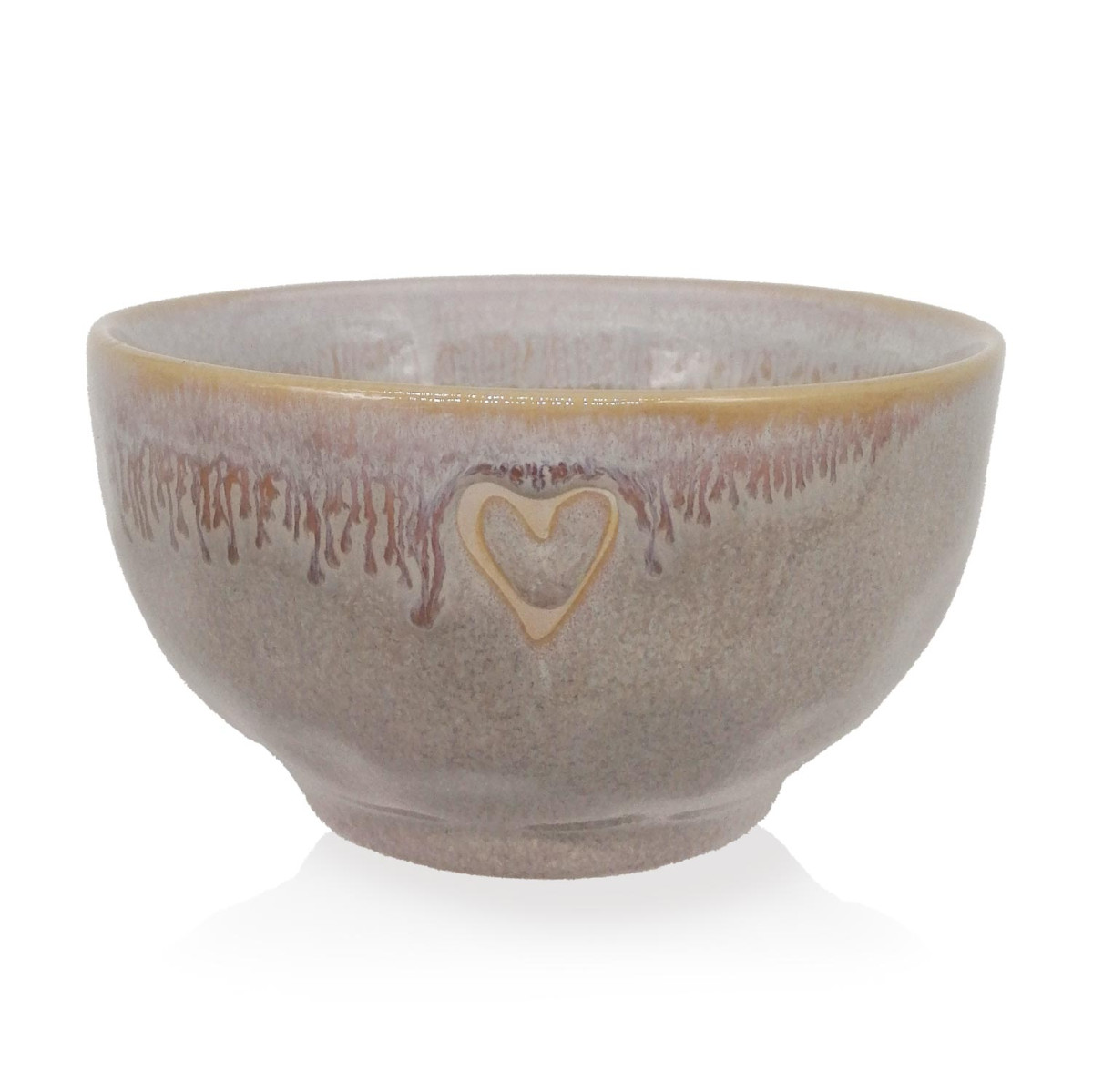 Stoneware Schale mit Herzsymbol
