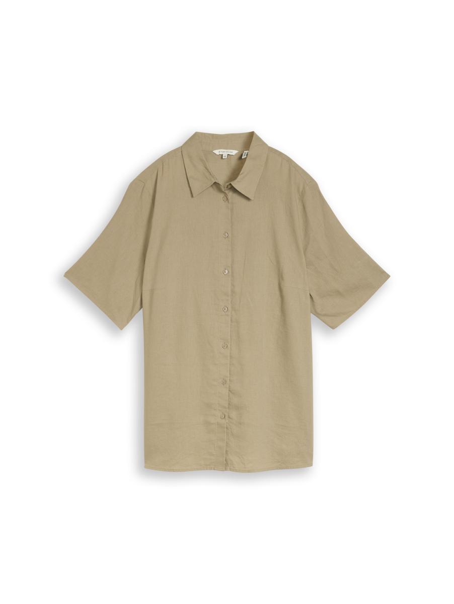Curvy Leinenbluse