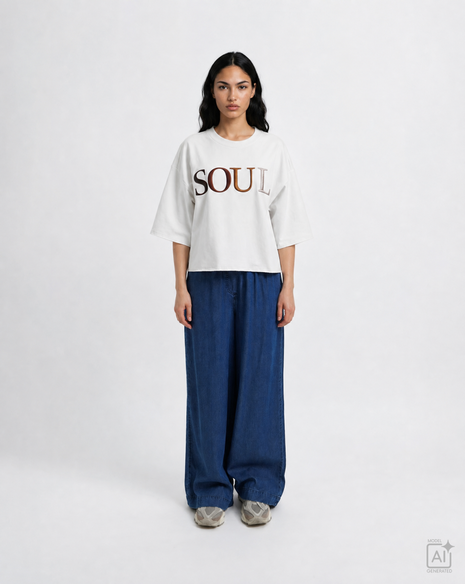 Damen Boxy-Sweatshirt mit 3/4-Arm