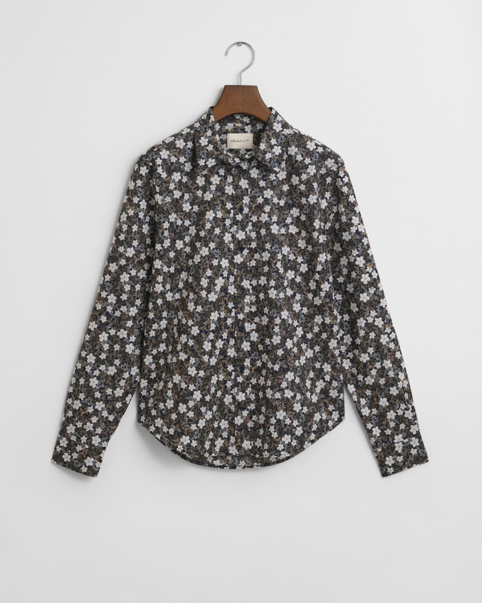 Bluse Regular Fit mit Blumen-Print