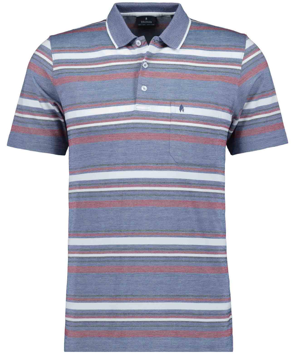 Herren Softknit-Polo gestreift