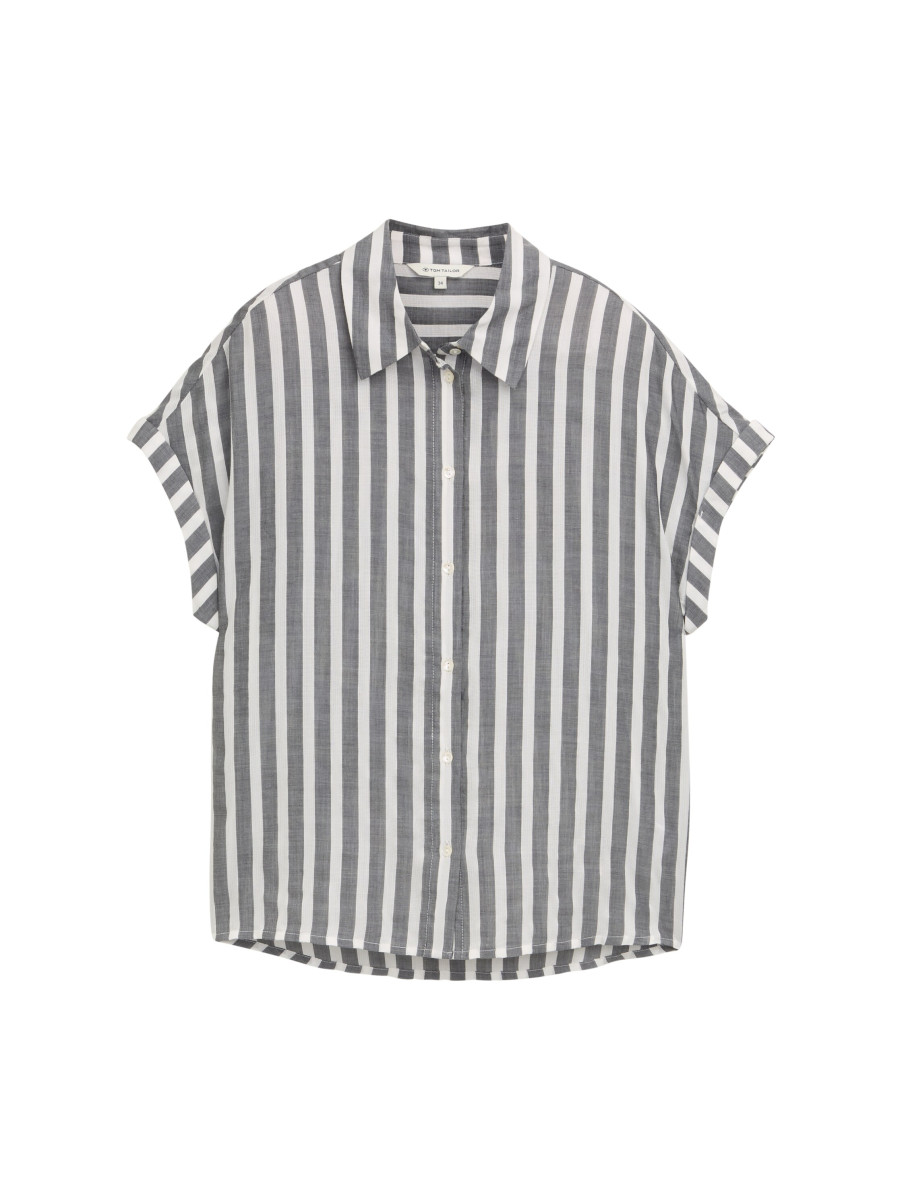 Loose Fit Bluse mit Streifenmuster