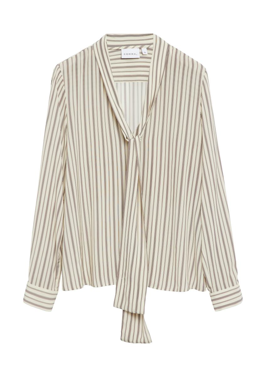 Gestreifte Viskose-Bluse