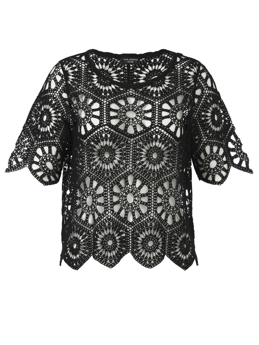 Curvy Kurzarm-Pullover