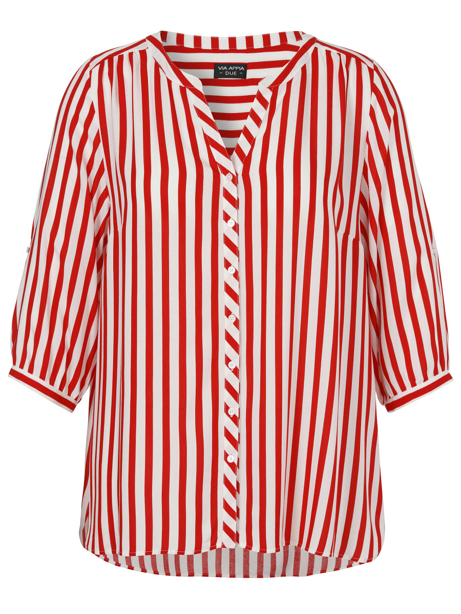 Curvy Bluse mit Streifen