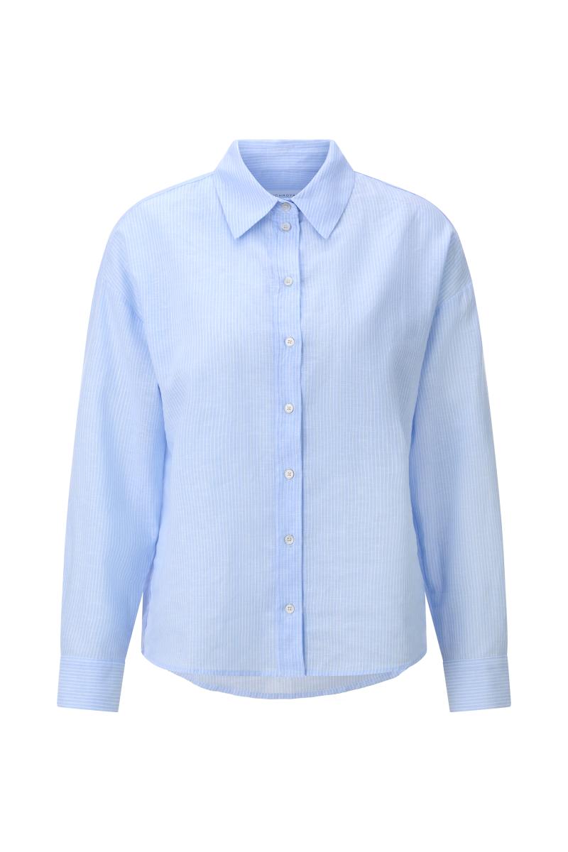 Leinenbluse mit Nadelstreifen