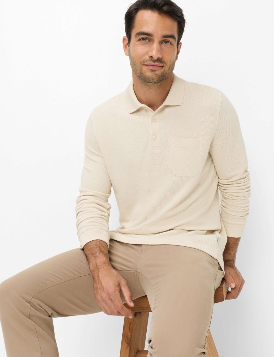 Herren Langarm-Poloshirt Style Pharell