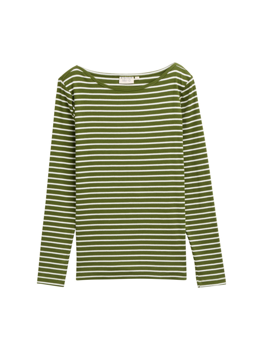 Damen Langarmshirt mit Streifenmuster