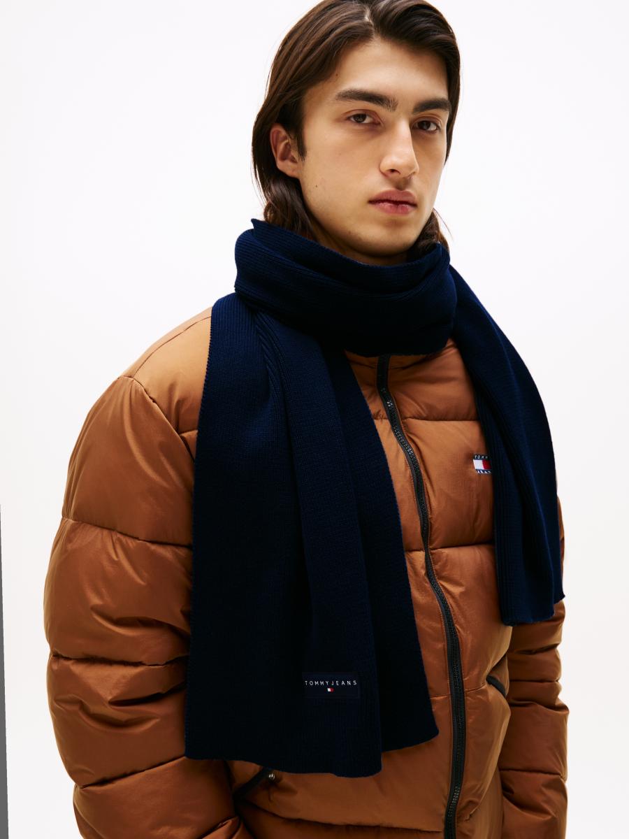Herren Strickschal mit Linear-Logo