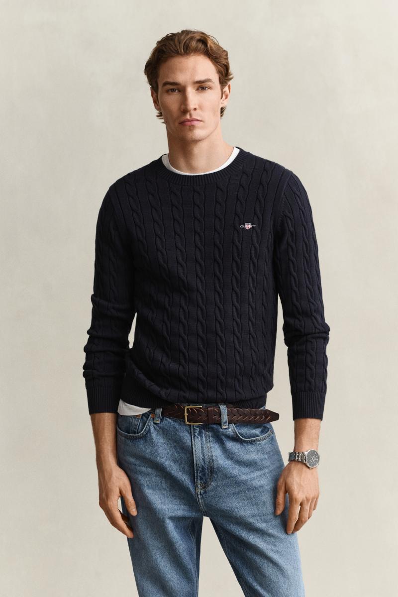 Herren Zopfstrick-Pullover