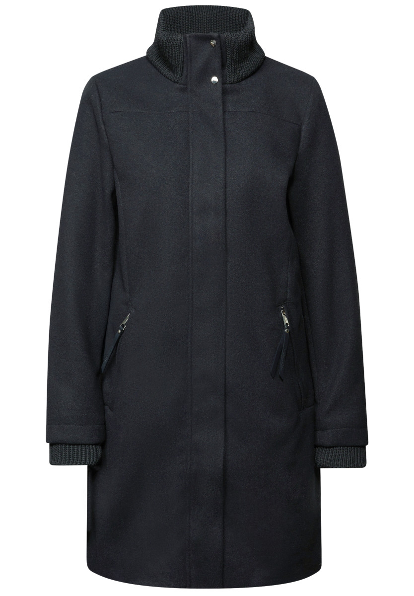 Damen Mantel mit Strickdetails