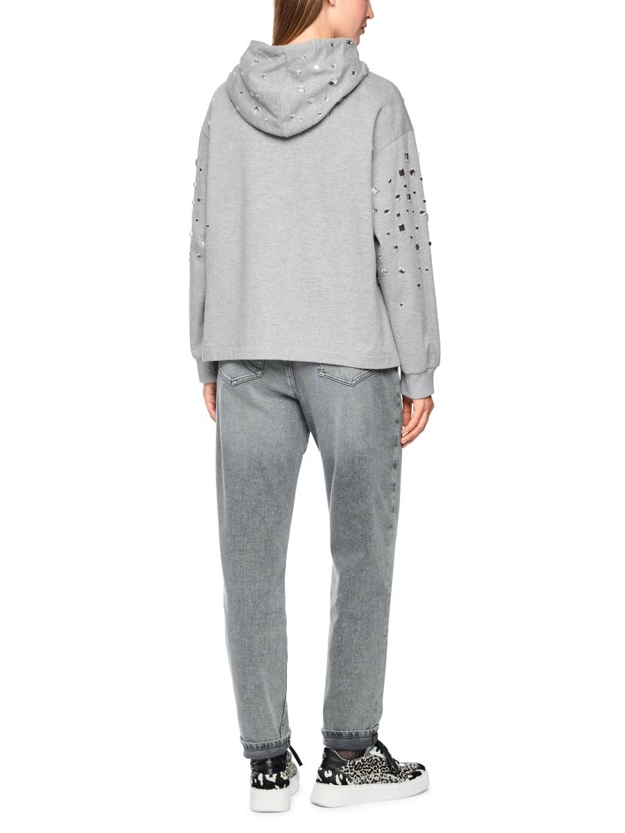 Damen Hoodie mit Strasssteinen