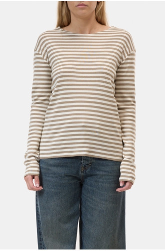 Damen Longsleeve Gestreift