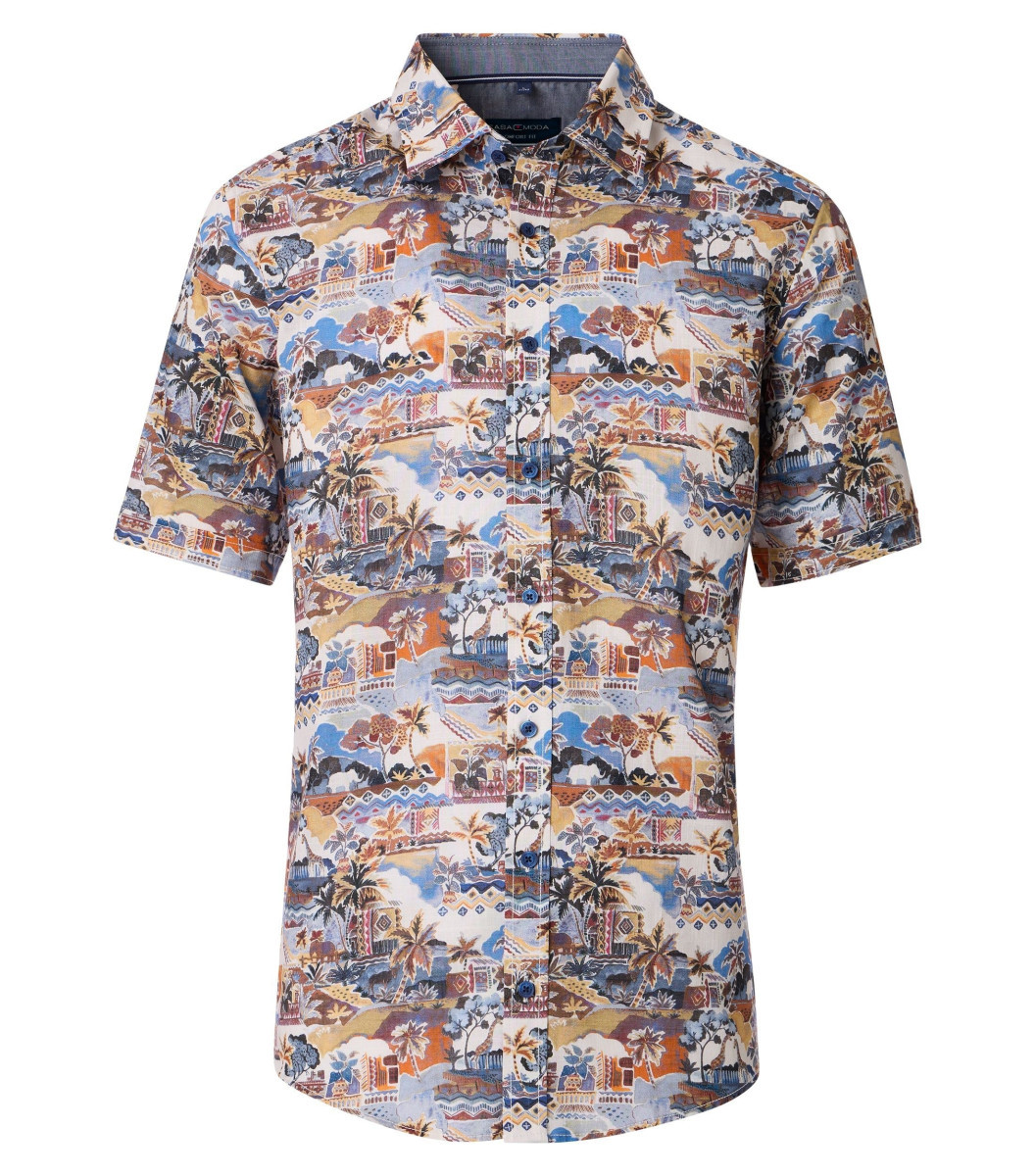 Herren Kurzarmhemd mit Allover-Print