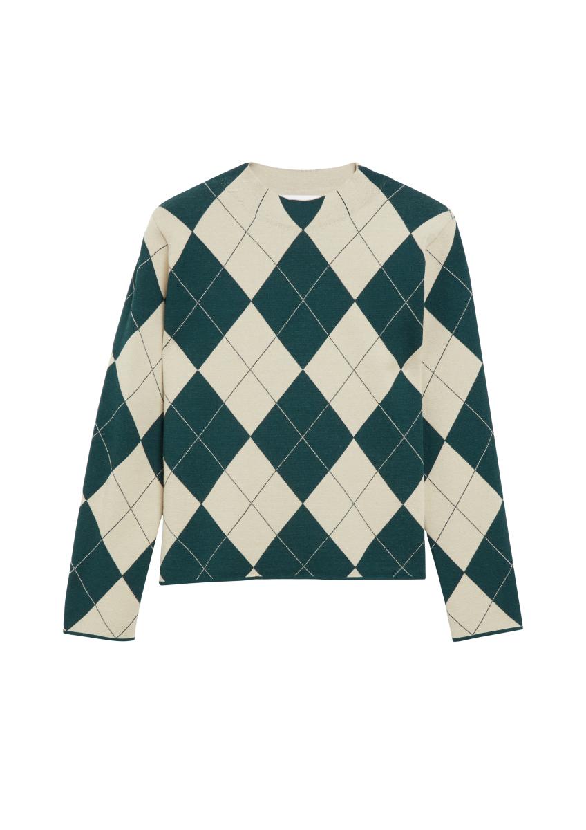 Damen Strickpullover Argyle