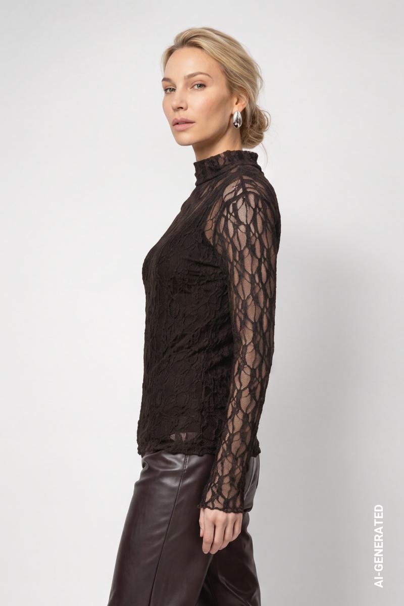 Damen Spitzenshirt
