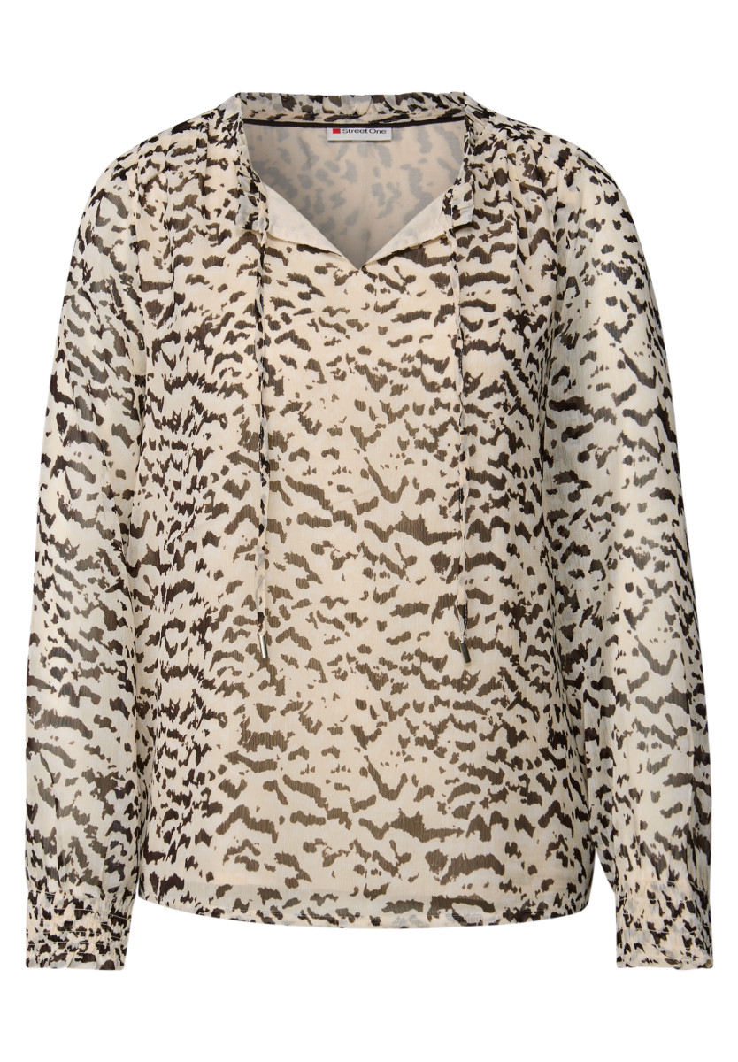 Gemusterte Chiffon-Tunika