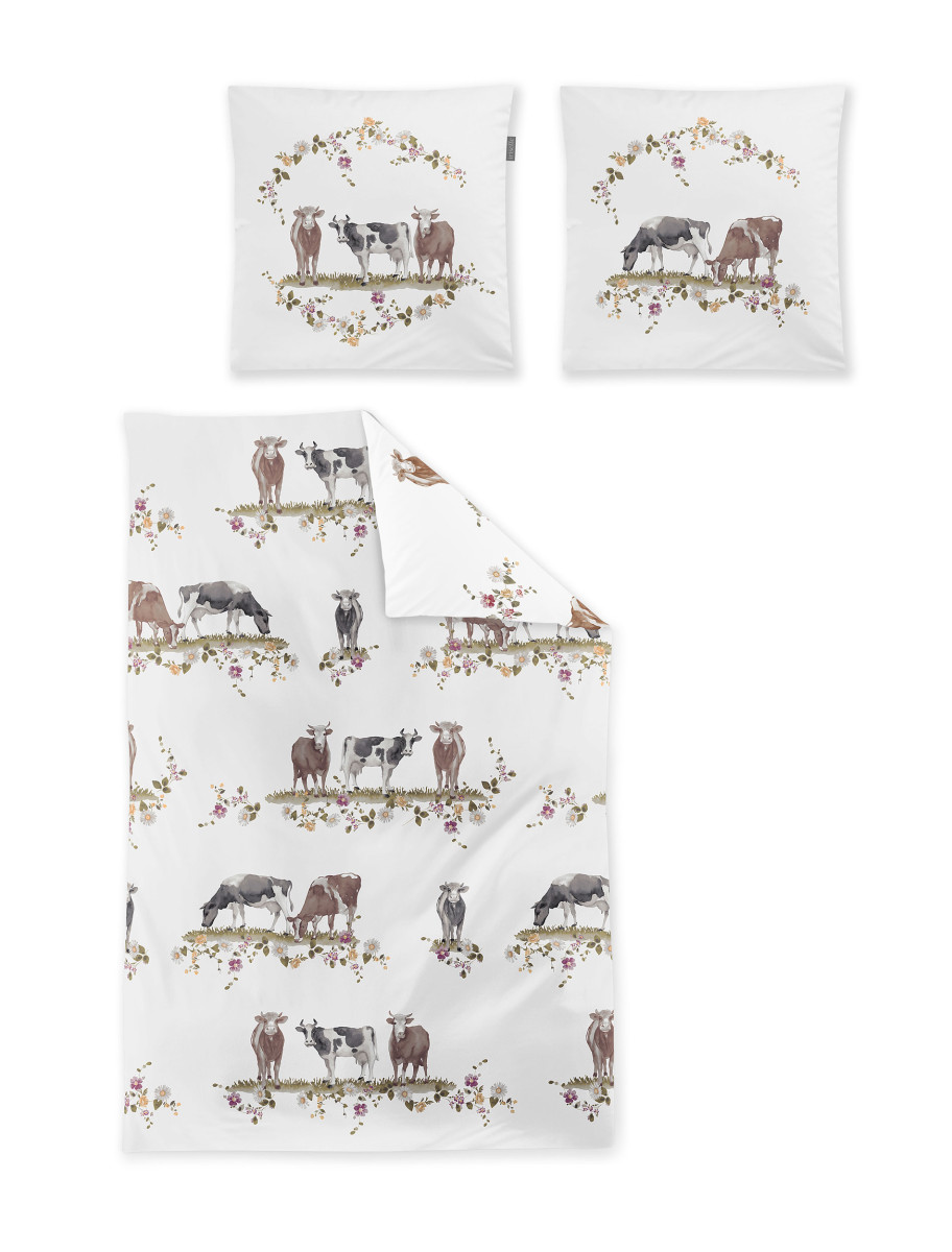 Mako-Satin Bettwäsche WAVE