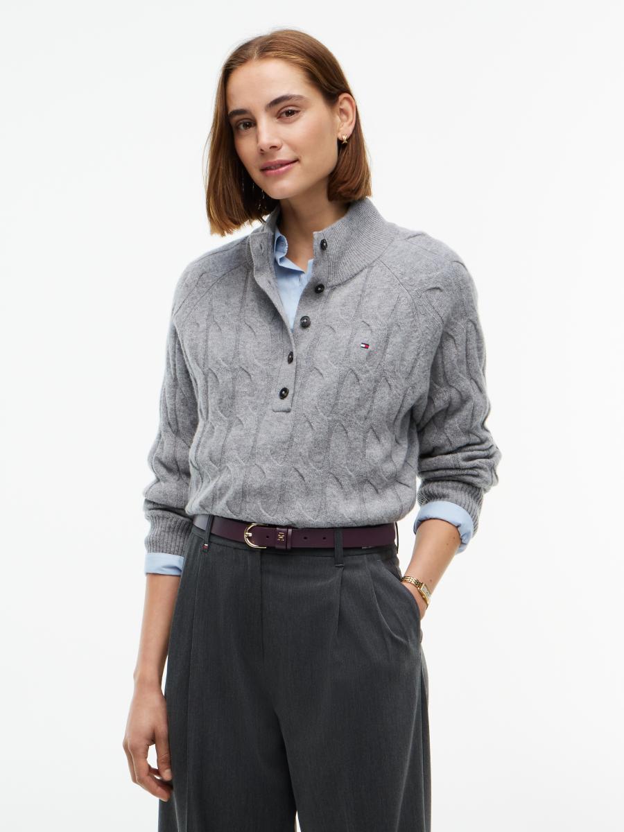 Damen Pullover Henley