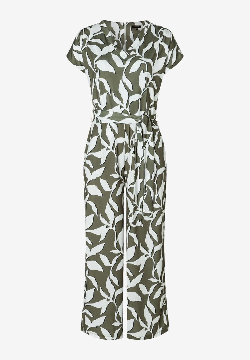 Damen Jersey-Jumpsuit  mit Blätterprint