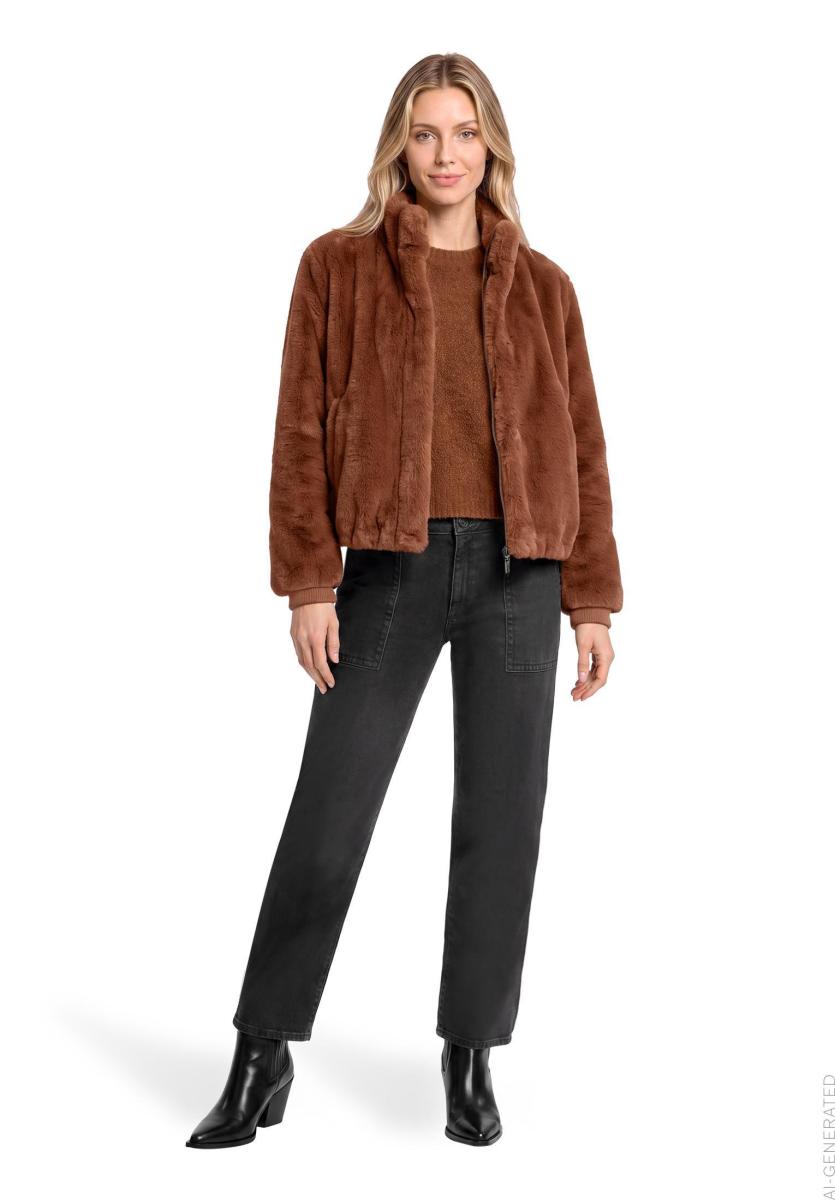 Damen Teddy-Jacke