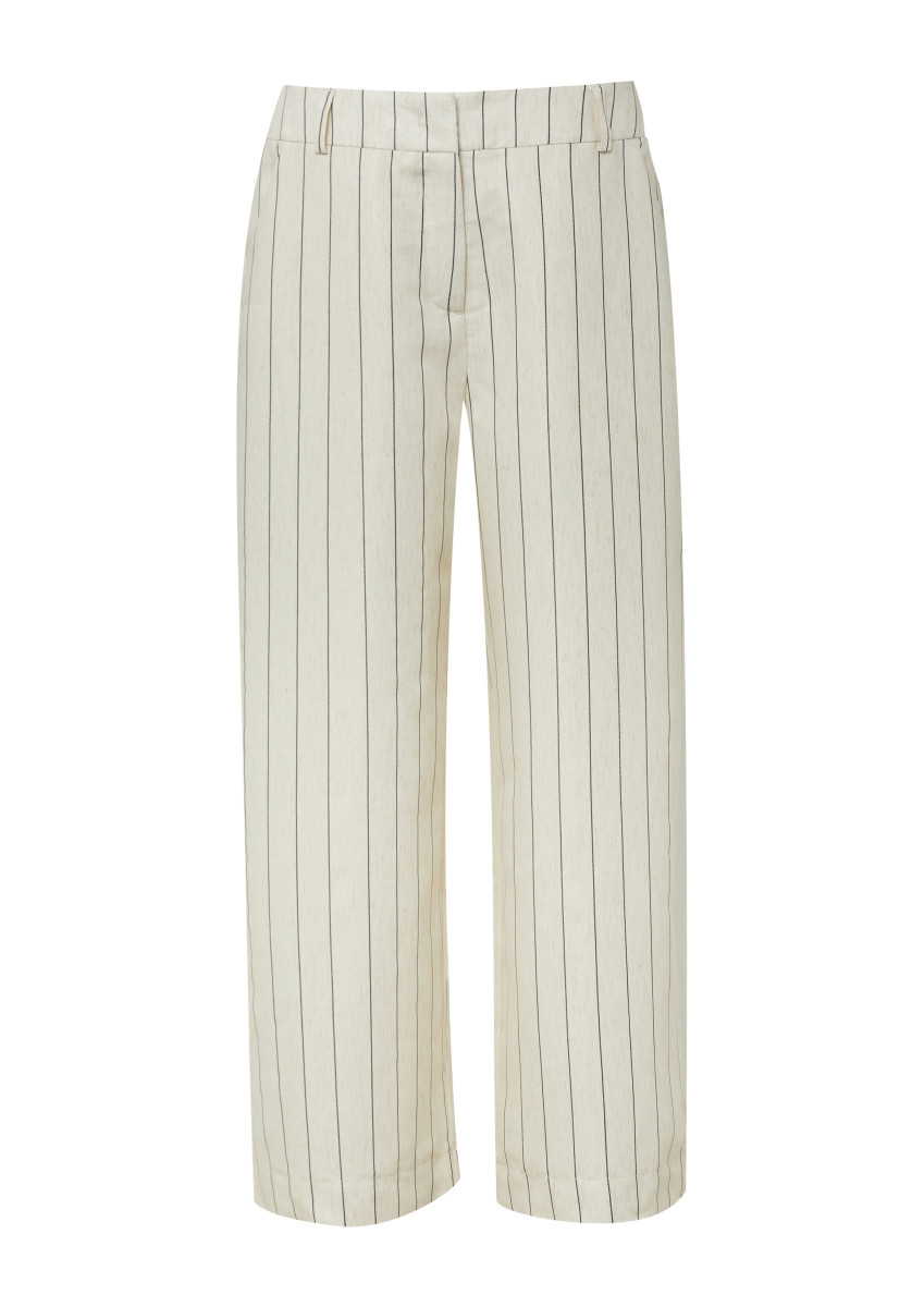 Gestreifte Culotte aus Leinenmix