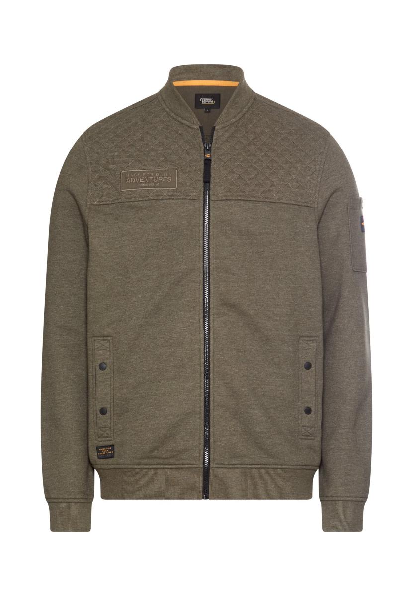 Herren Sweat-Bomberjacke mit Ärmeltasche