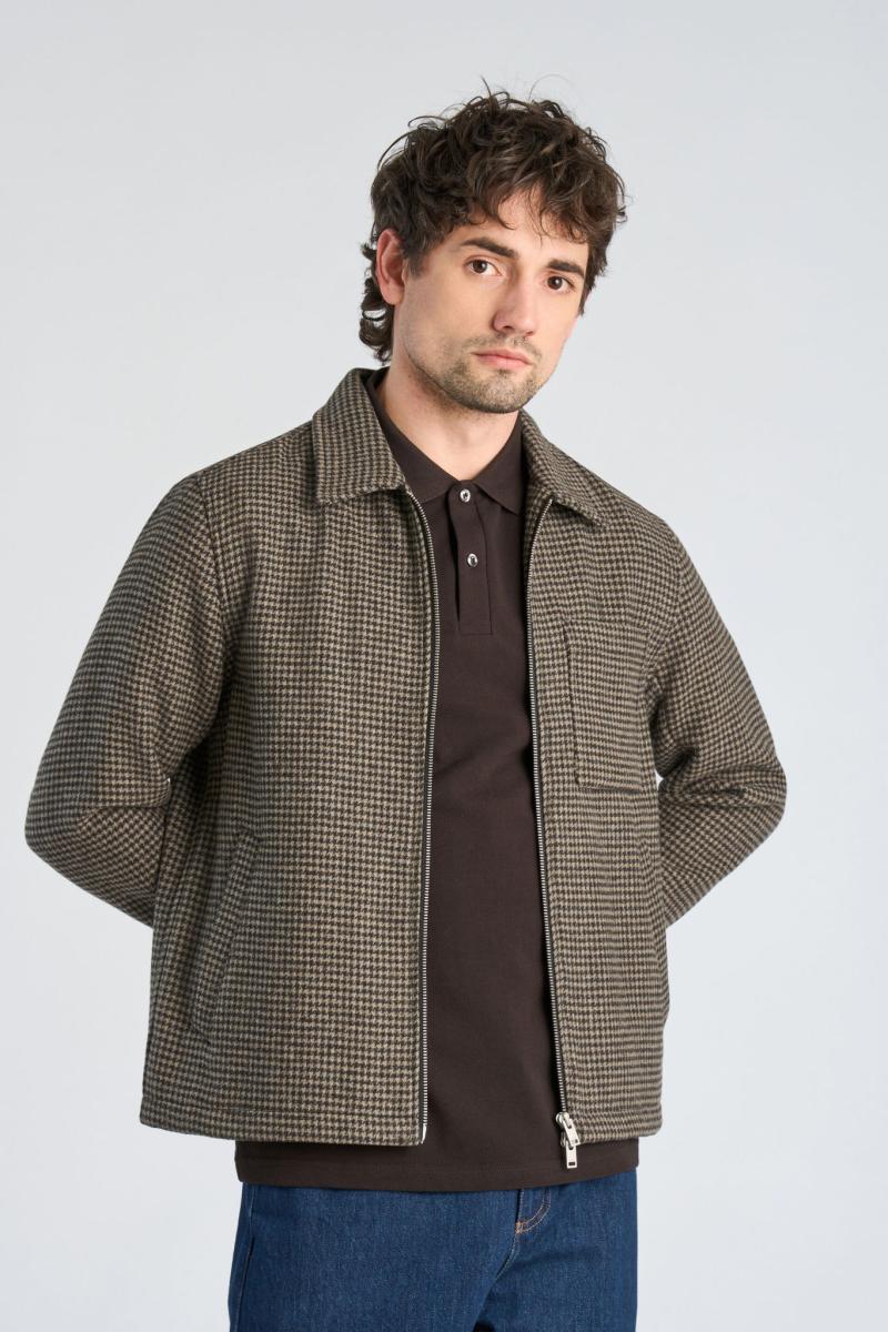 Herren Overshirt Hahnentritt