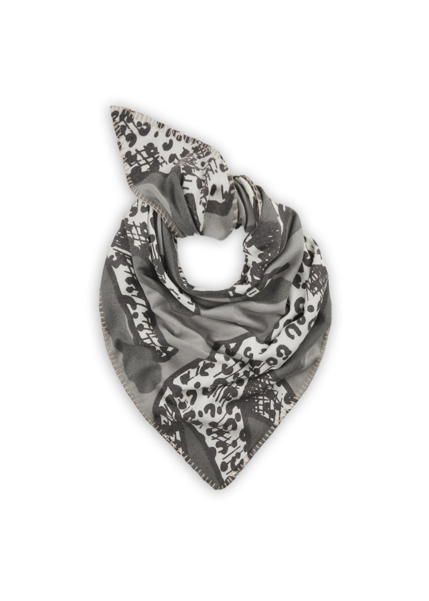 Dreieckstuch mit Leopardendruck