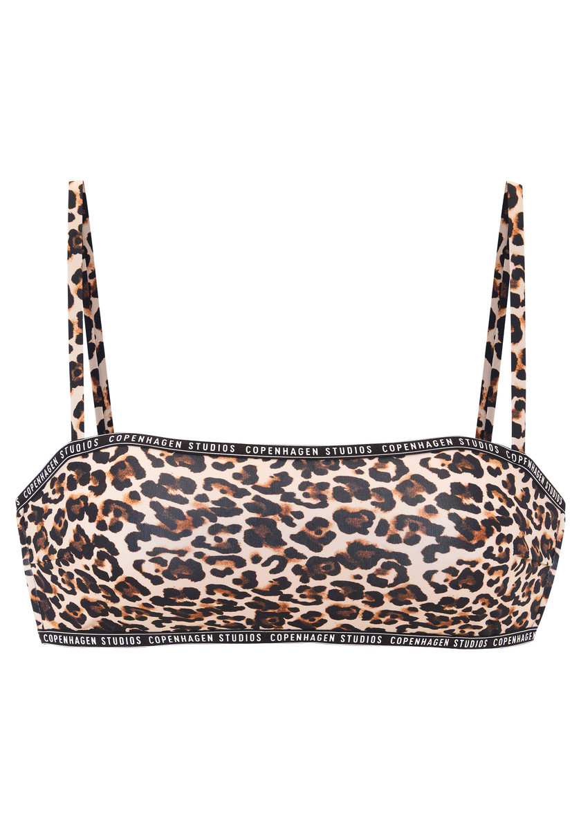 Bandeau-Top mit Animalprint