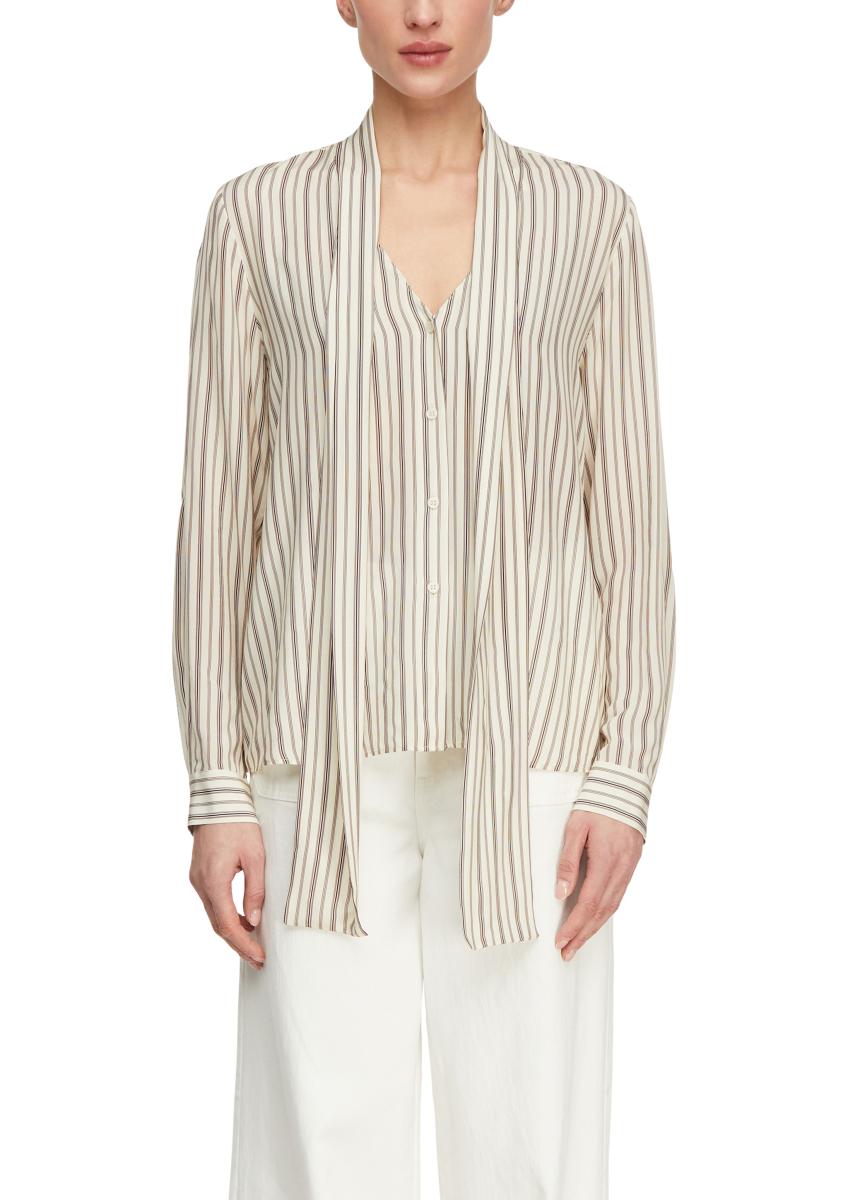 Gestreifte Viskose-Bluse