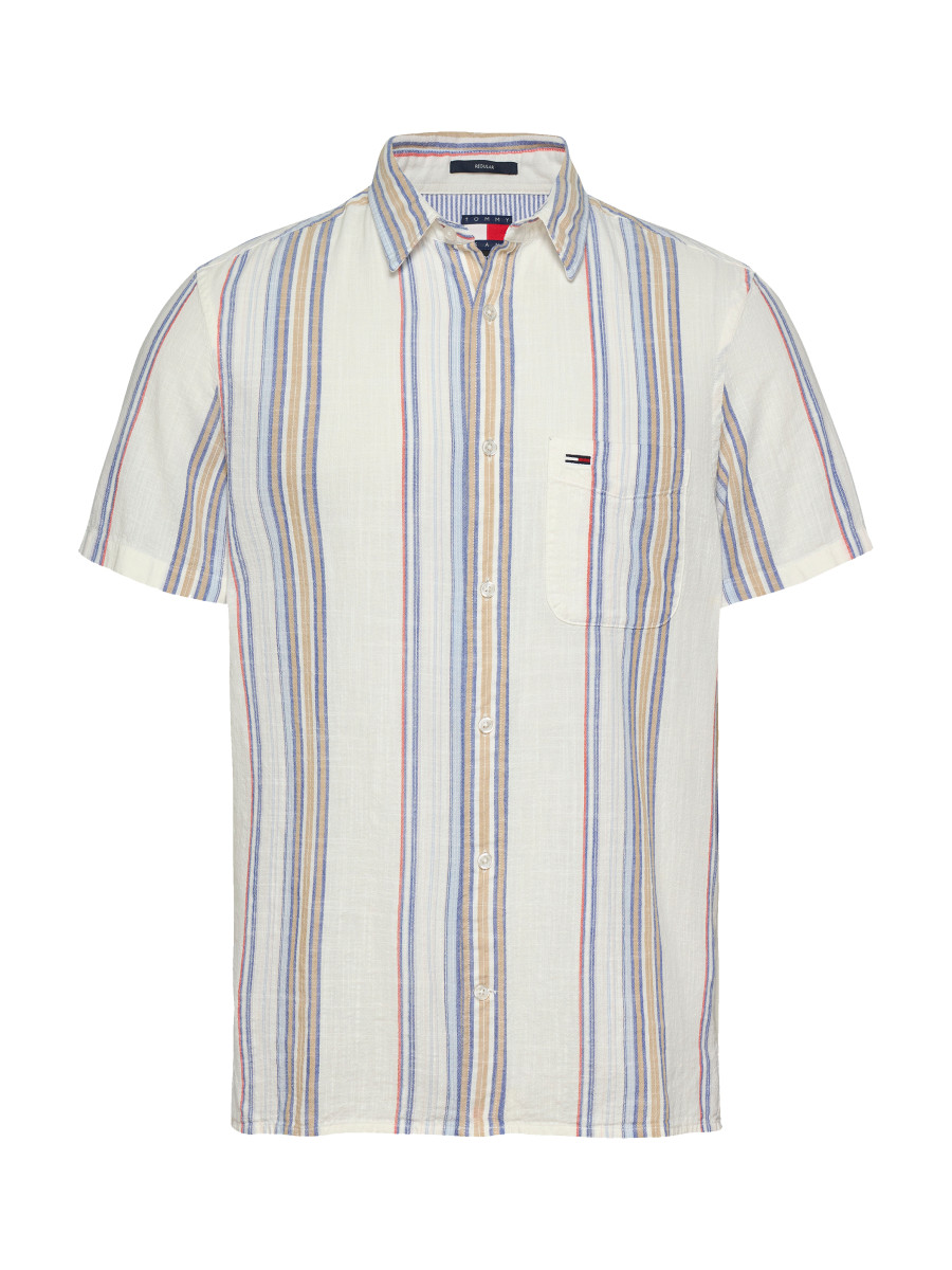 Kurzarmhemd Slub Stripe