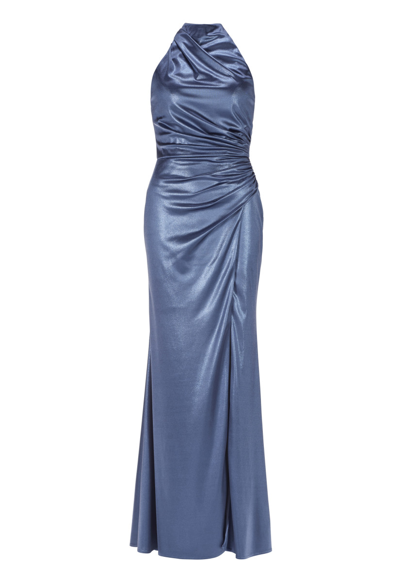 Figurbetontes Neckholder-Kleid mit Beinschlitz