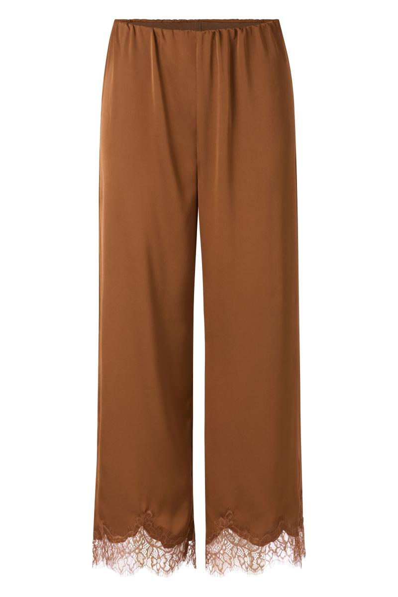 Damen Hosen Pant Satin Lace