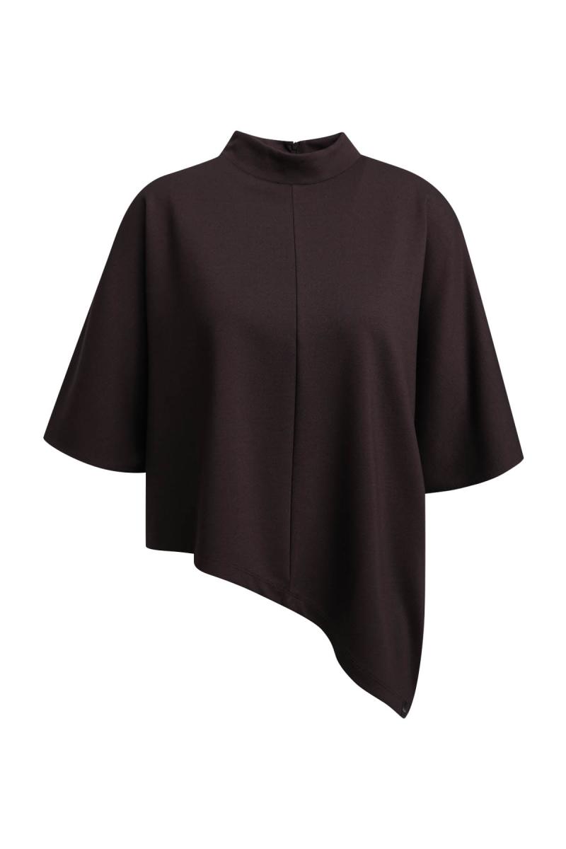Damen Pullover Oversize Asymmetric Sweat Interlock